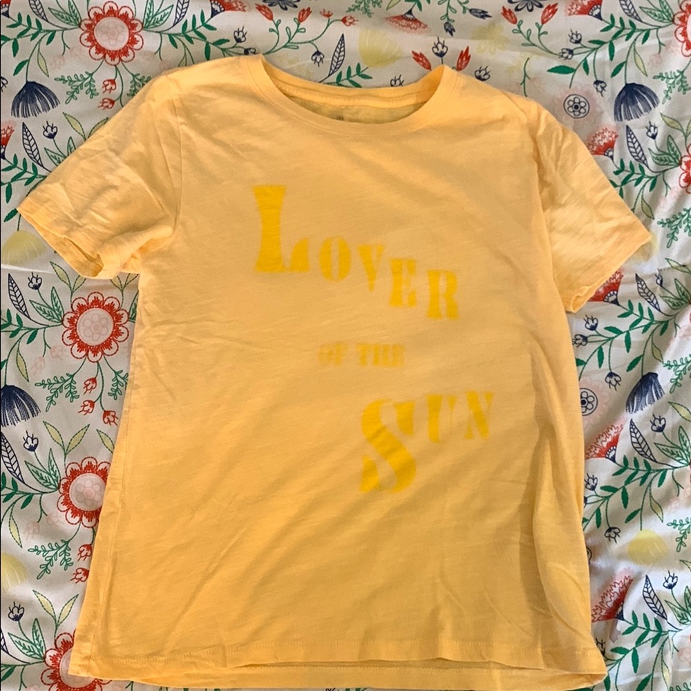 J. Crew Yellow Graphic Tee - Lover of the Sun